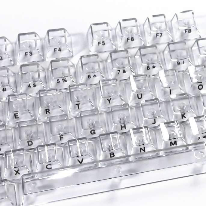 Gaming Accessories Aesthetic - Keycap trasparenti in cristallo con profilo